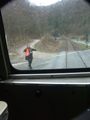 Bahnübergang aus Sicht eines Triebfahrzeugführers