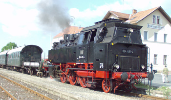 Steam engine at Ebermannstadt Station